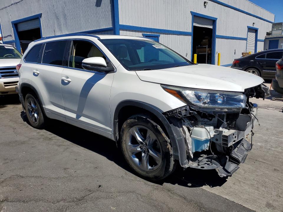 2018 Toyota Highlander VIN 5TDDZRFH7JS861702 COPART salvage auction — FRONT END, Nv - Salvage Title, sold $11,700 on 2026-07-22 (photo 4)