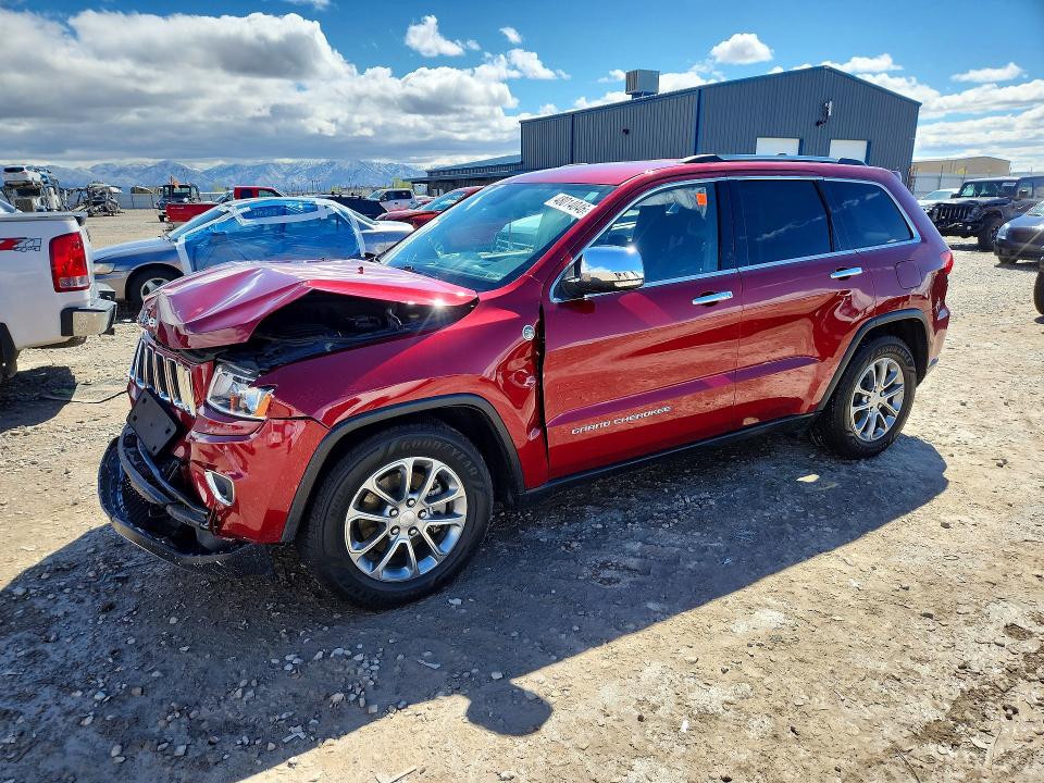 2014 Jeep Cherokee VIN 1C4RJFBG5EC350182 COPART salvage auction — FRONT END, Ut - Salvage Certificate, sold $2,300 on 2026-07-31 (photo 1)