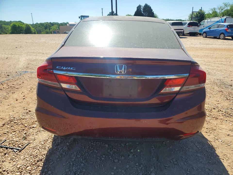 2015 Honda Civic VIN 19XFB2F54FE119852 COPART salvage auction — FRONT END, Nc - Salvage Certificate Of Title, sold $2,100 on 2026-07-06 (photo 6)