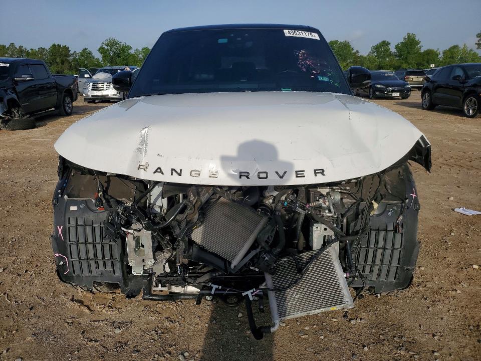 2021 Land rover RANGE ROVER VIN SALGS2RU4MA453556 COPART salvage auction — FRONT END, Tx - Salvage Vehicle Title, sold $23,200 on 2026-07-17 (photo 5)