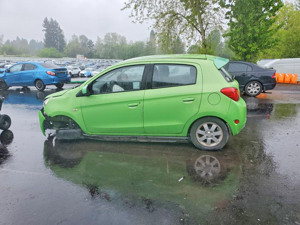 2014 Mitsubishi Mirage VIN ML32A4HJ9EH007082 COPART salvage auction — FRONT END, Or - Lien Papers Salvage, sold $500 on 2026-07-13 (photo 2)