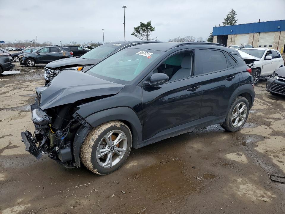 2023 Hyundai Kona VIN KM8K6CAB2PU059378 COPART salvage auction — FRONT END, Oh - Cert Of Title-Salvage, sold $1,100 on 2026-07-10 (photo 1)