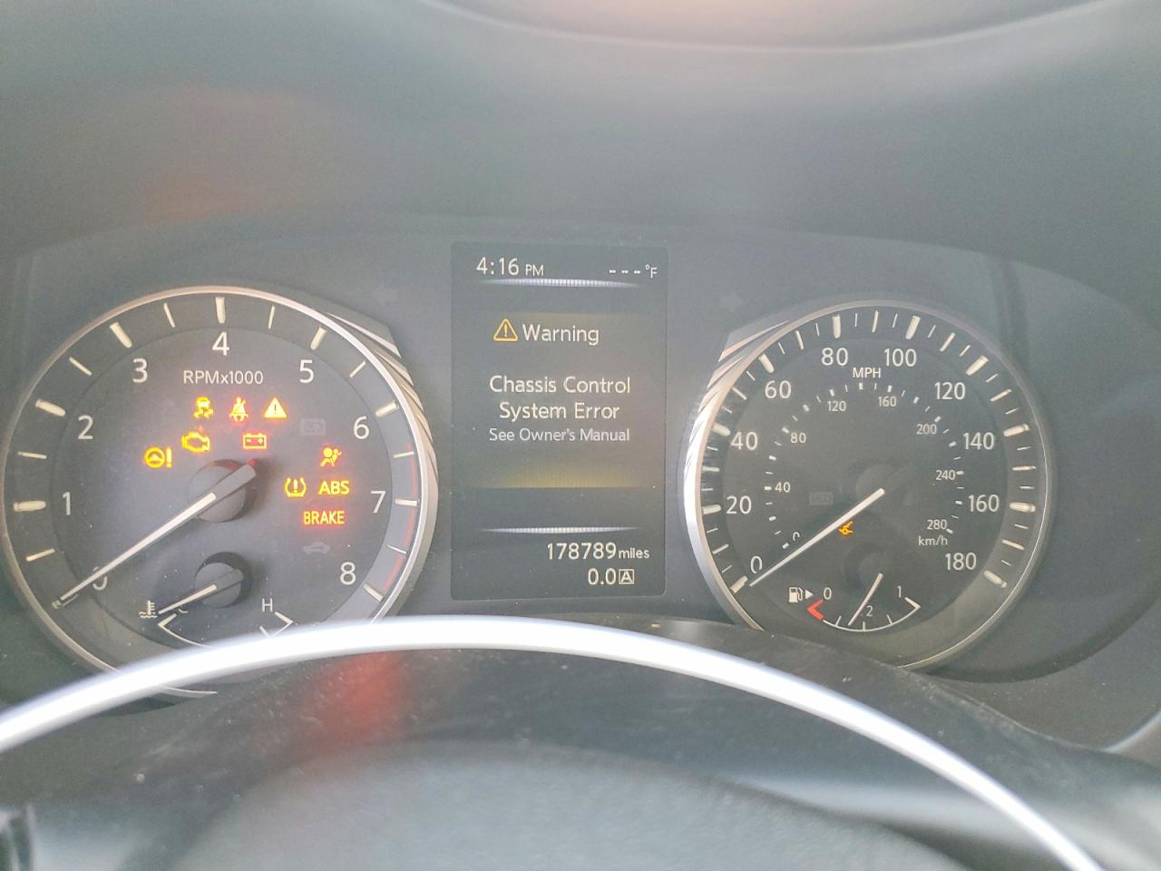 2019 Infiniti Q50 VIN JN1CV7AP1KM110184 COPART salvage auction — Side, CA - DIS/DLR/EXP ONLY CLEAN TITLE, sold $3,550 on 2026-09-18 (photo 9)