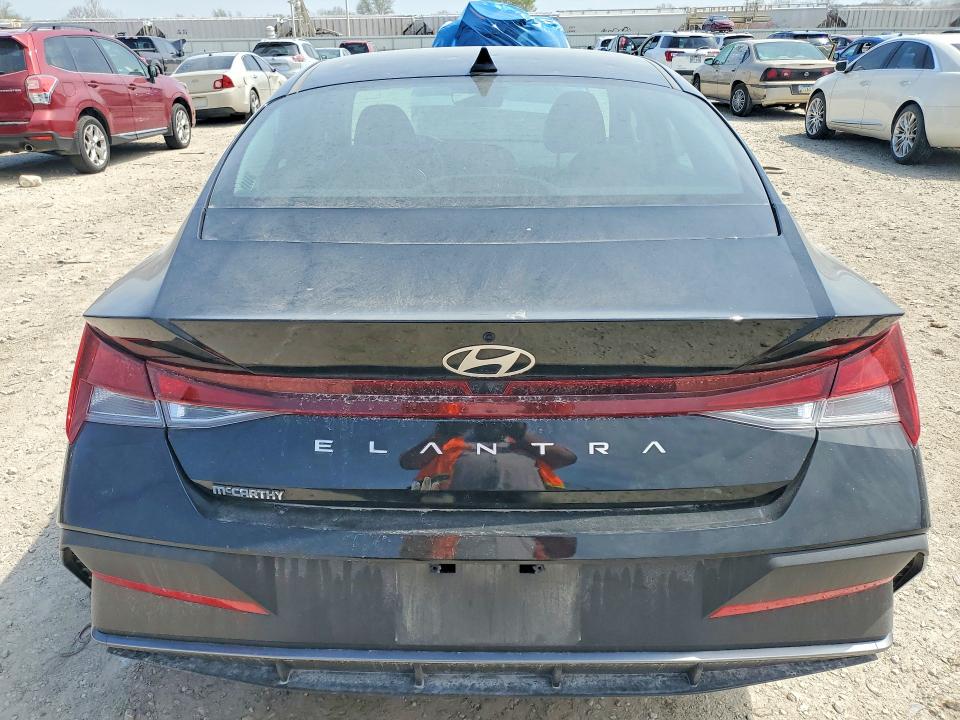 2024 Hyundai Elantra VIN KMHLL4DG2RU743294 COPART salvage auction — HAIL, Ks - Cert Of Title-Salvage, sold $100 on 2026-07-21 (photo 6)