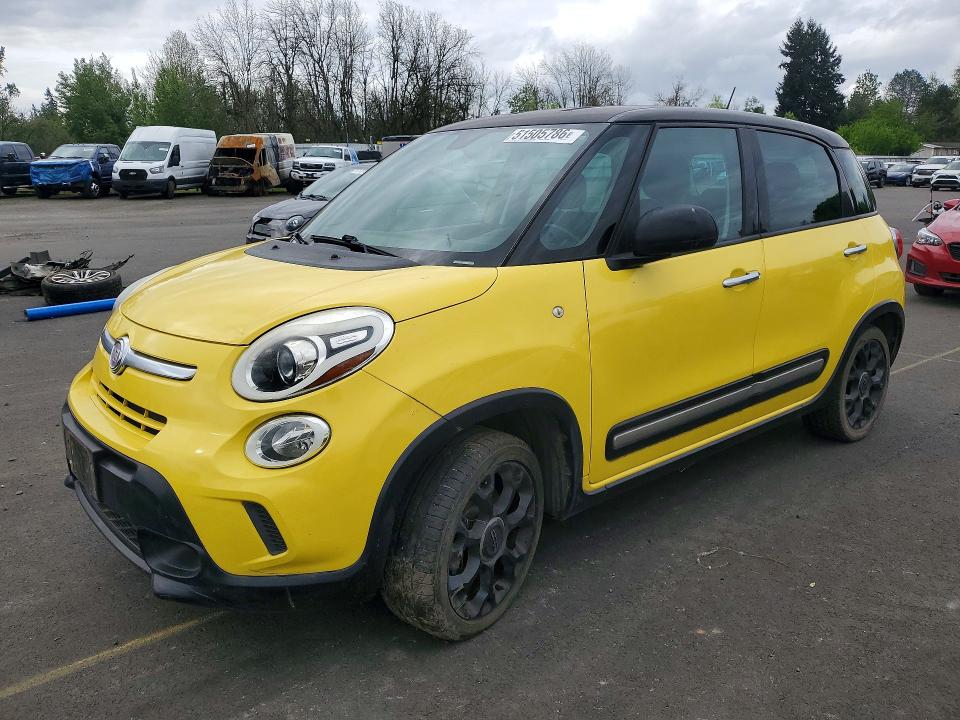 2015 Fiat 500 VIN ZFBCFADH5FZ031589 COPART salvage auction — VANDALISM, Or - Salvage Title Certificate, sold $875 on 2026-07-06 (photo 1)