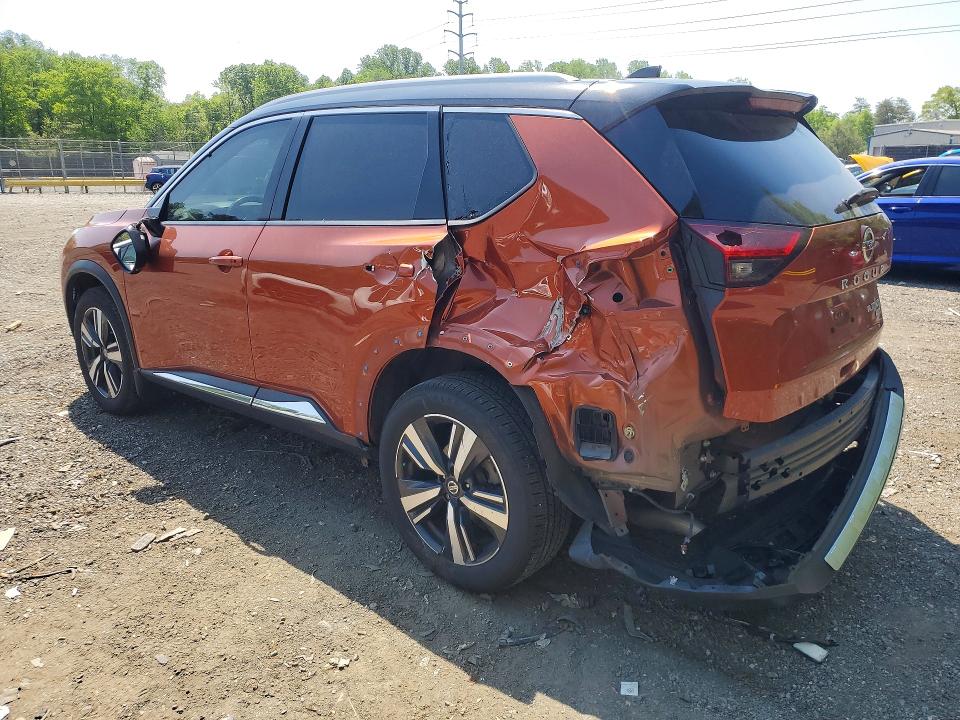 2021 Nissan Rogue VIN JN8AT3DD9MW321133 COPART salvage auction — REAR END, Md - Cert Of Salvage > 75% Damage, sold $5,200 on 2026-07-31 (photo 2)