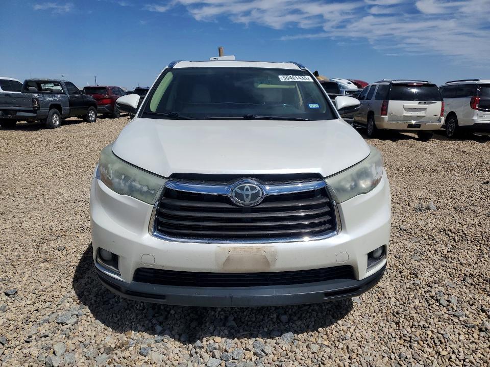 2015 Toyota Highlander VIN 5TDDKRFH8FS208453 COPART salvage auction — HAIL, Tx - Certificate Of Title, sold $7,800 on 2026-07-14 (photo 5)