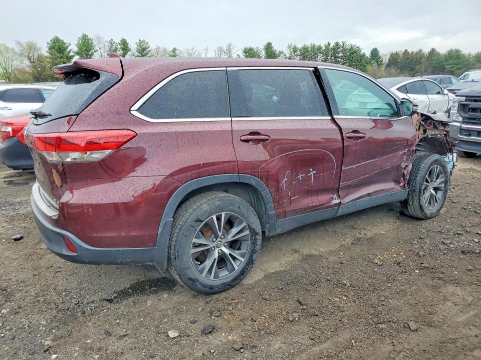 2019 Toyota Highlander VIN 5TDBZRFH1KS736090 COPART salvage auction — FRONT END, Md - Cert Of Salvage > 75% Damage, sold $4,800 on 2026-07-27 (photo 3)
