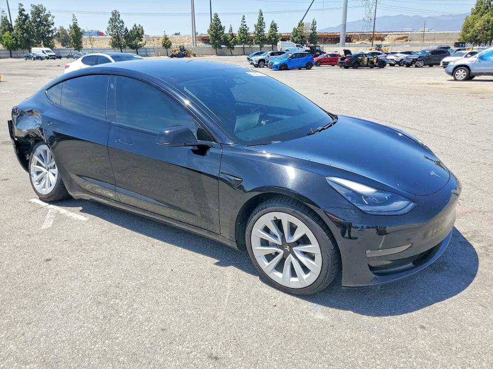 2021 Tesla Model 3 VIN 5YJ3E1EB2MF082142 COPART salvage auction — REAR END, Ca - Salvage Certificate, sold $5,100 on 2026-07-02 (photo 4)