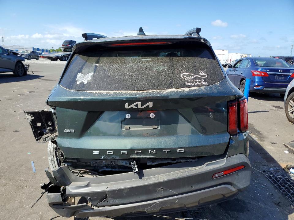 2022 Kia Sorento VIN 5XYRLDLC1NG131192 COPART salvage auction — ROLLOVER, Fl - Cert Of Destruct-No Vin Plate, sold $1,550 on 2026-07-27 (photo 6)