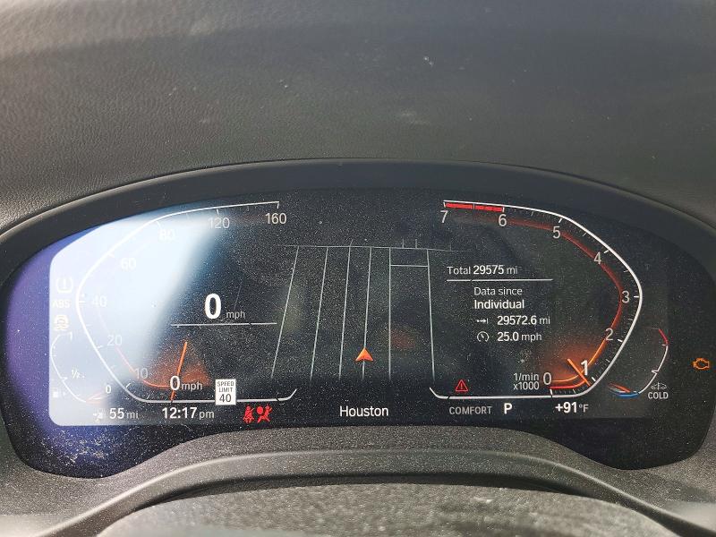 2024 BMW X3 VIN 5UX53DP00R9V52888 COPART salvage auction — FRONT END, Tx - Salvage Vehicle Title, sold $15,600 on 2026-07-10 (photo 9)