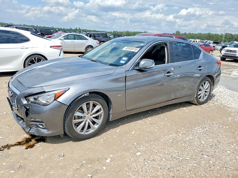 2017 Infiniti Q50 VIN JN1EV7AP4HM736636 COPART salvage auction — FRONT END, Tx - Salvage Vehicle Title, sold $200 on 2026-07-21 (photo 1)
