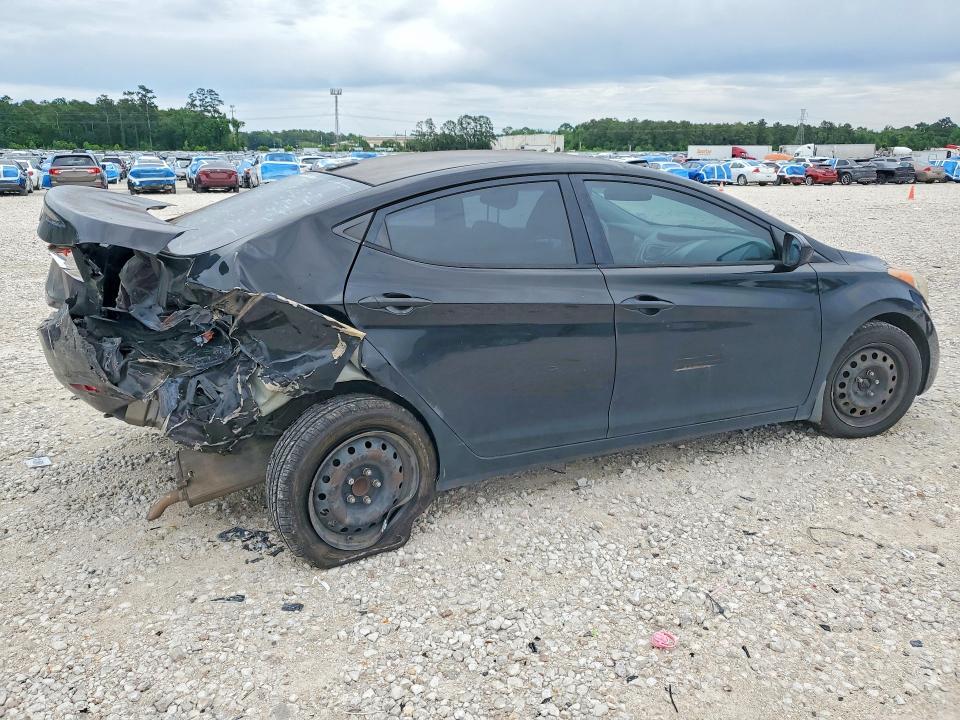 2013 Hyundai Elantra VIN KMHDH4AE5DU523844 COPART salvage auction — REAR END, La - Cert Of Title-Salvage, sold $625 on 2026-07-14 (photo 3)