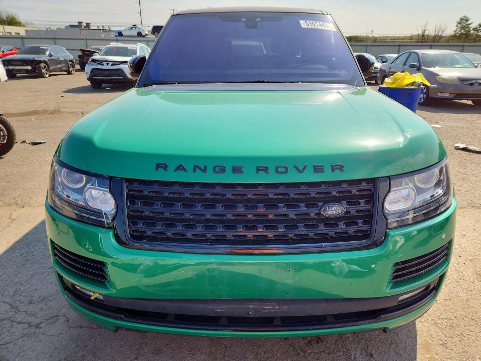2017 Land rover RANGE ROVER VIN SALGS5FE4HA328531 COPART salvage auction — REAR END, Pa - Certificate Of Salvage, sold $3,300 on 2026-07-10 (photo 5)