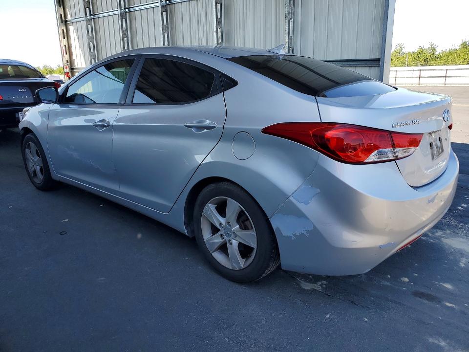 2013 Hyundai Elantra VIN KMHDH4AE7DU551595 COPART salvage auction — FRONT END, Ca - Salvage Certificate, sold $725 on 2026-07-09 (photo 2)