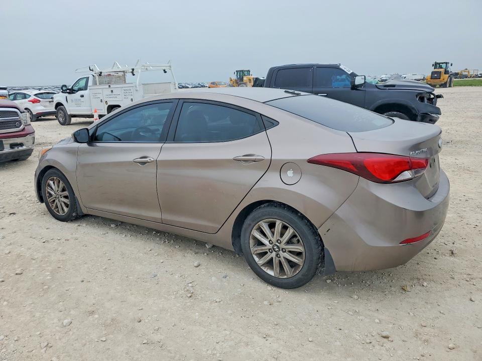 2016 Hyundai Elantra VIN 5NPDH4AE7GH786422 COPART salvage auction — UNDERCARRIAGE, Mt - Certificate Of Title, sold $800 on 2026-07-06 (photo 2)