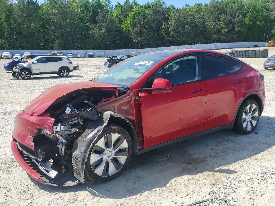 2023 Tesla Model y VIN 7SAYGDEE8PF708053 COPART salvage auction — FRONT END, Ga - Cert Of Title-Salvage, sold $8,000 on 2026-07-15 (photo 1)