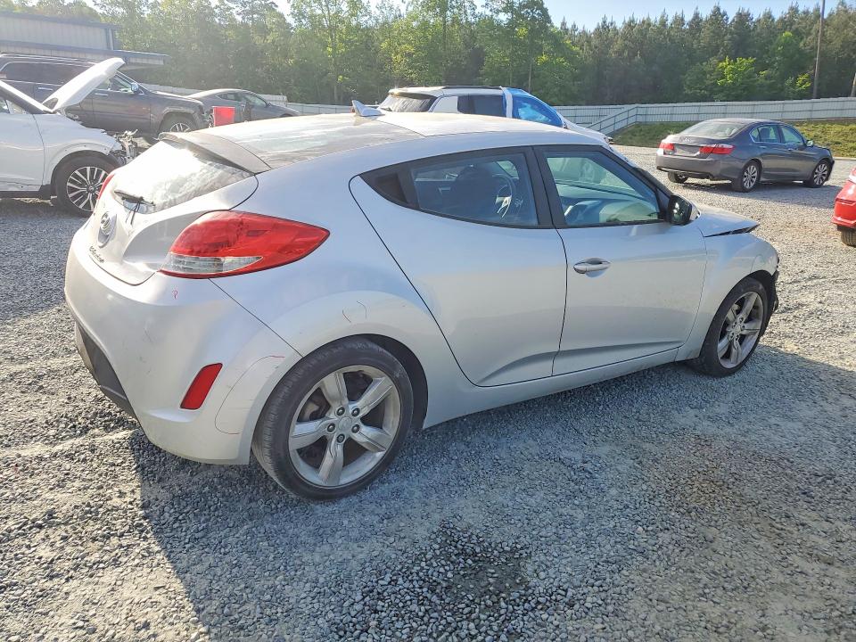 2013 Hyundai Veloster VIN KMHTC6AD3DU165821 COPART salvage auction — FRONT END, Nc - Salvage Certificate Of Title, sold $750 on 2026-07-02 (photo 3)