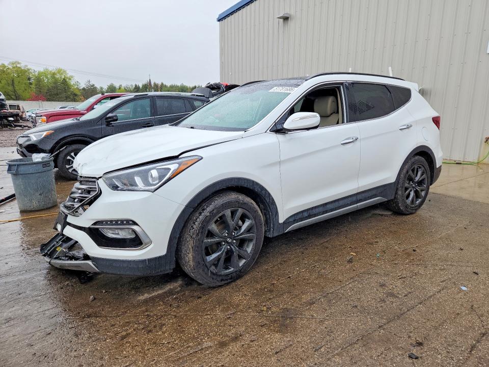 2017 Hyundai Santa fe VIN 5XYZW4LA8HG394323 COPART salvage auction — FRONT END, Wi - Junked Vehicle Bill Of Sale, sold $2,400 on 2026-07-20 (photo 1)