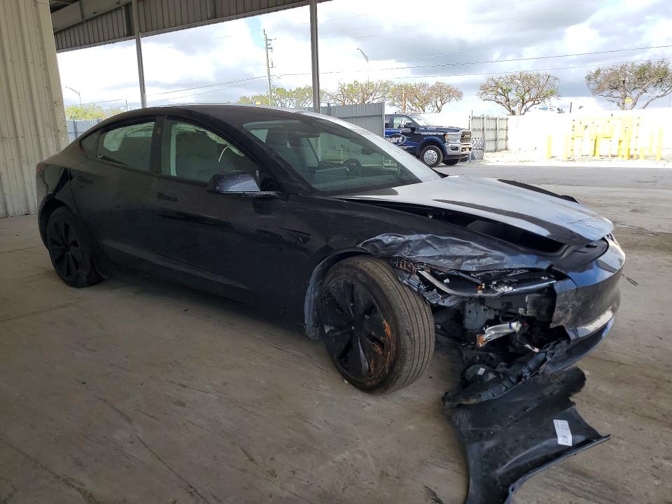 2025 Tesla Model 3 VIN 5YJ3E1EA0SF030111 COPART salvage auction — FRONT END, Salvage Title, sold $12,800 on 2026-07-22 (photo 4)