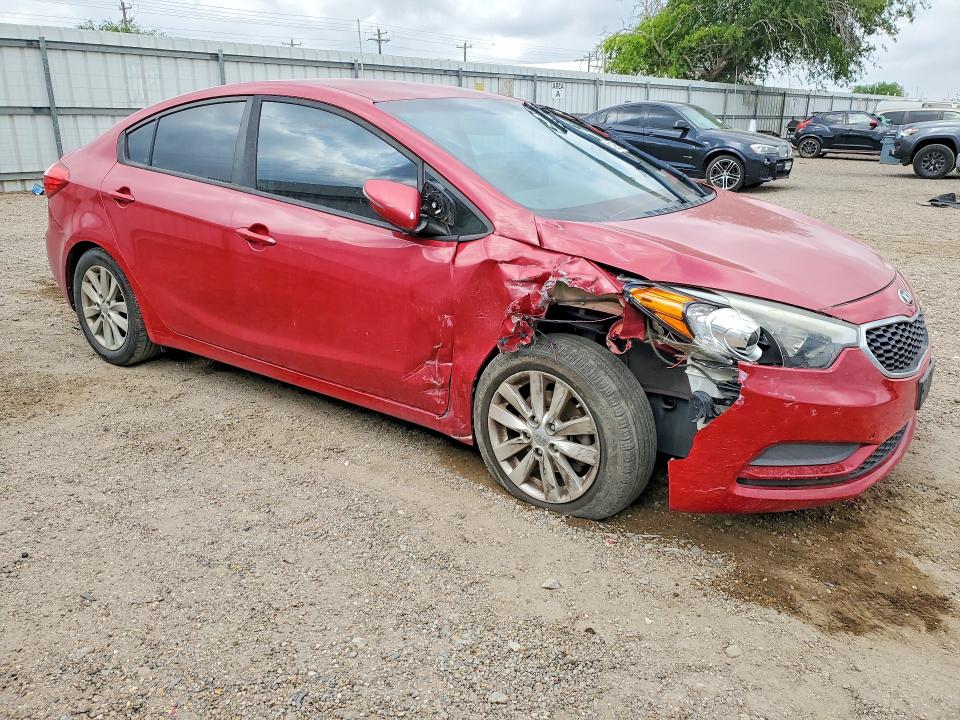 2016 Kia Forte VIN KNAFX4A66G5571678 COPART salvage auction — FRONT END, Tx - Salvage Vehicle Title, sold $1,600 on 2026-07-15 (photo 4)