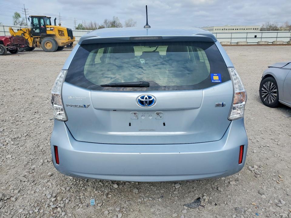 2012 Toyota Prius v VIN JTDZN3EU8C3182121 COPART salvage auction — REAR END, Mo - Salvage Certificate Of Title, sold $3,050 on 2026-07-31 (photo 6)