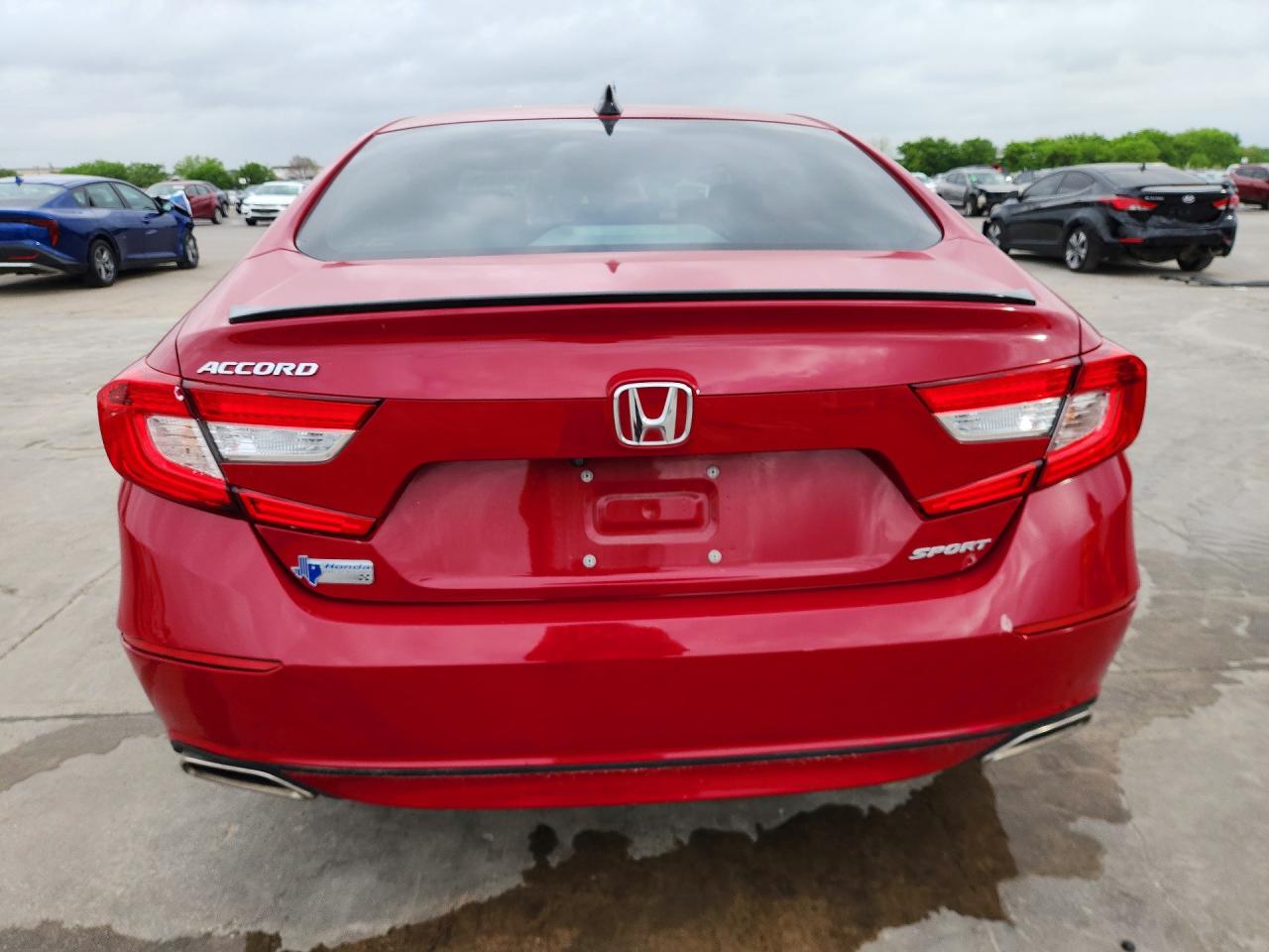 2021 Honda Accord VIN 1HGCV1F31MA063390 COPART salvage auction — Front End, TX - CERTIFICATE OF TITLE, sold $6,000 on 2026-07-09 (photo 6)