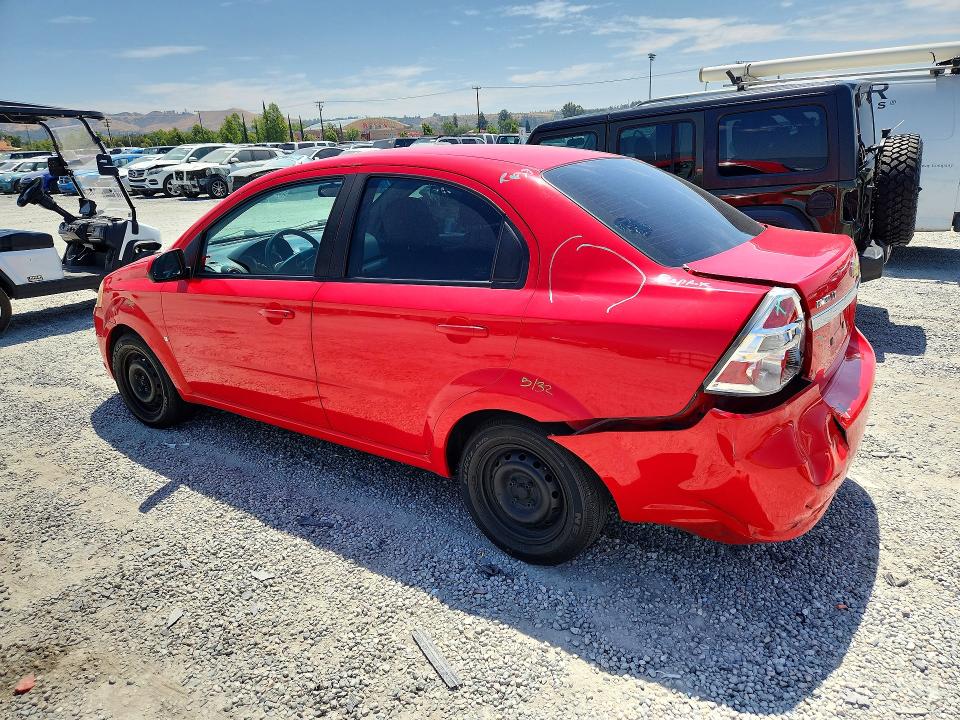 2009 Chevrolet Aveo VIN KL1TD56E39B368456 COPART salvage auction — REAR END, Ca - Non-Repairable Vehicle Cert, sold $375 on 2026-07-08 (photo 2)