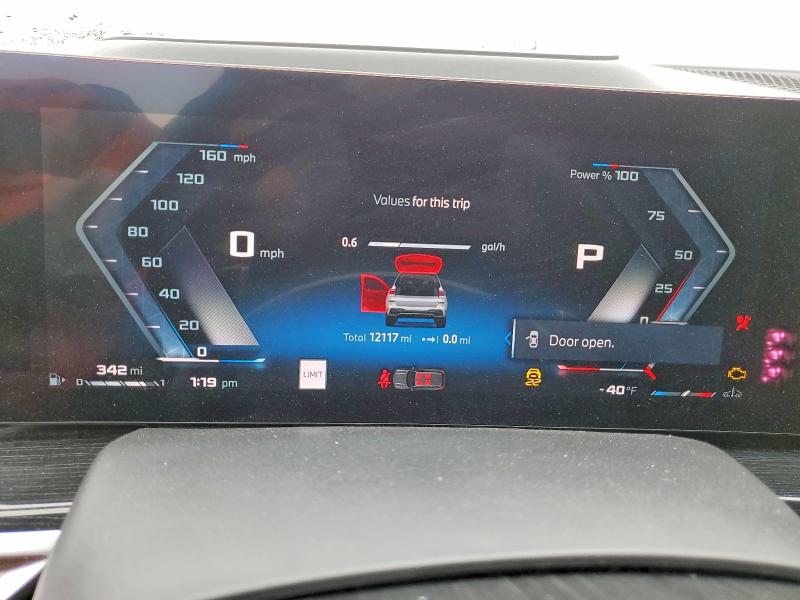 2025 BMW X7 VIN 5UX33EM02S9Z88326 COPART salvage auction — FRONT END, Tx - Salvage Vehicle Title, sold $10,700 on 2026-07-30 (photo 9)