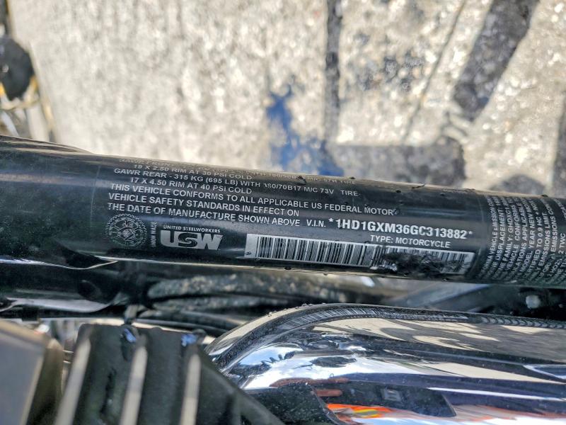2016 Harley-davidson Street bob VIN 1HD1GXM36GC313882 COPART salvage auction — FRONT END, Ca - Salvage Certificate, sold $850 on 2026-07-02 (photo 8)