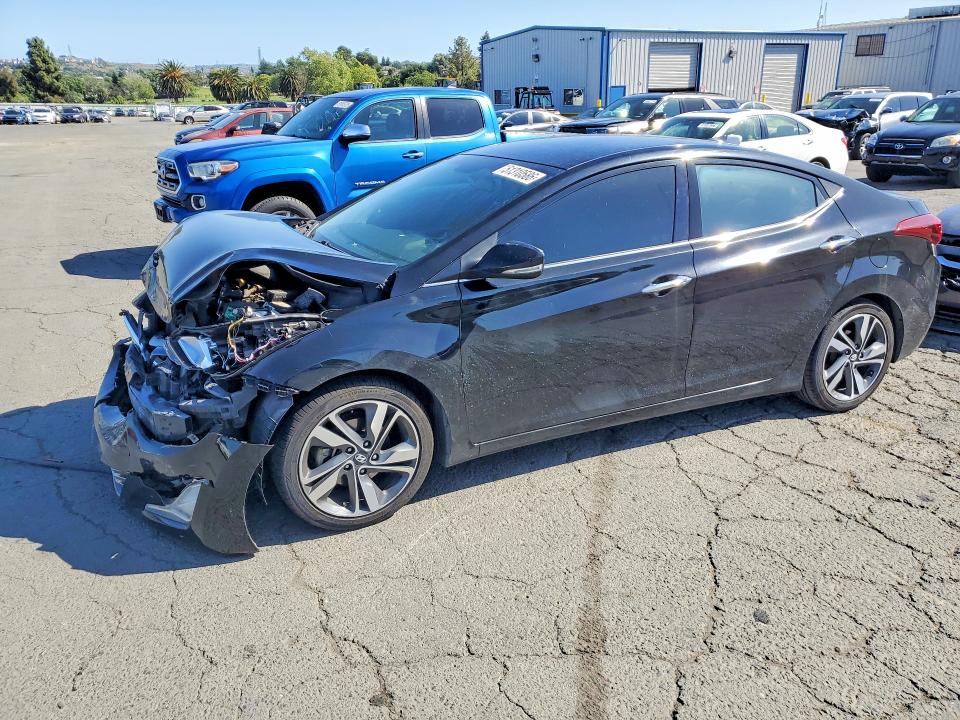 2014 Hyundai Elantra VIN KMHDH4AE6EU109473 COPART salvage auction — FRONT END, CA - SALVAGE CERTIFICATE, sold $650 on 2026-07-17 (photo 1)