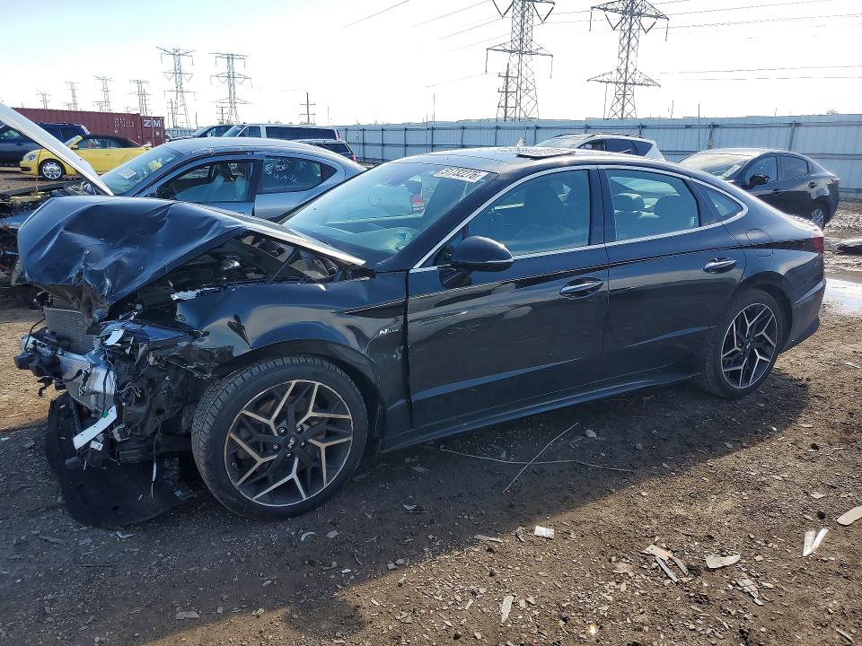 2022 Hyundai Sonata VIN KMHL14JC0NA220732 COPART salvage auction — FRONT END, Il - Salvage Certificate, sold $3,200 on 2026-07-28 (photo 1)