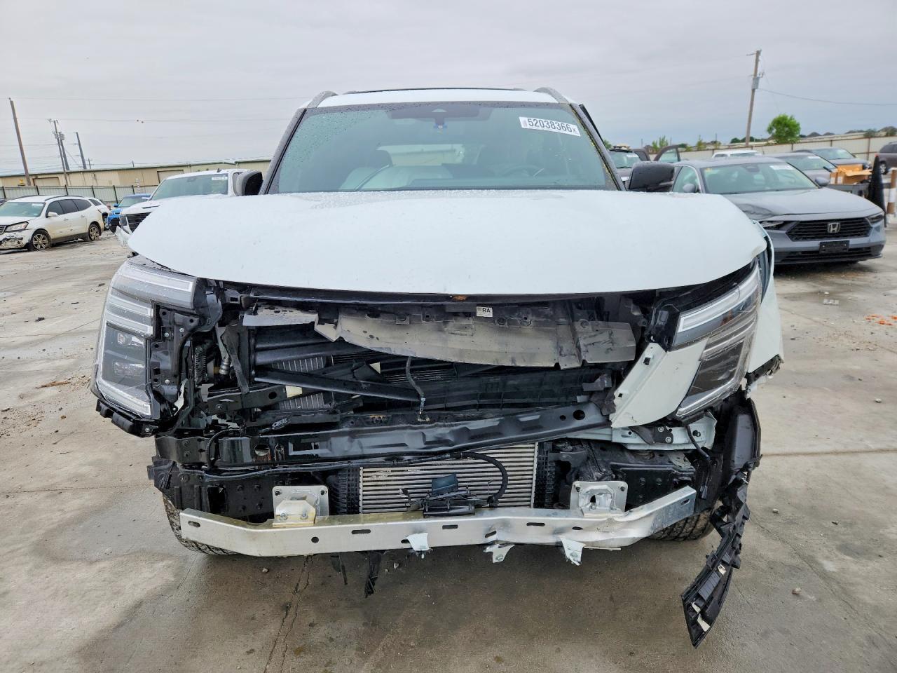 2025 Nissan Armada VIN JN8AY3CCXS9200844 COPART salvage auction — Front End, TX - SALVAGE VEHICLE TITLE, sold $40,750 on 2026-06-26 (photo 5)