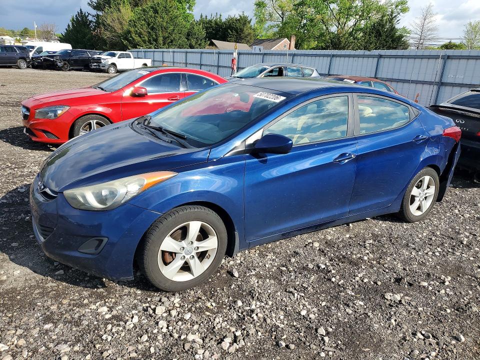 2013 Hyundai Elantra VIN KMHDH4AE8DU821210 COPART salvage auction — REAR END, WA - VEHICLE CERT OF OWNERSHIP-TITL, sold $350 on 2026-07-27 (photo 1)