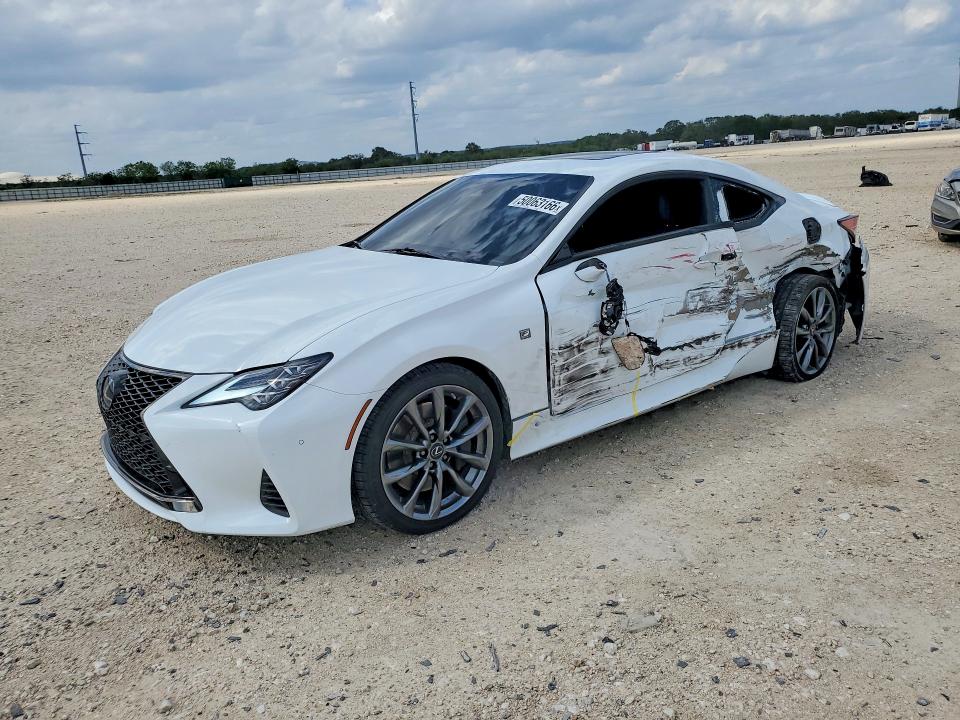 2022 Lexus Rc VIN JTHGZ5BC9N5025478 COPART salvage auction — SIDE, TX - SALVAGE VEHICLE TITLE (P), sold $12,000 on 2026-07-02 (photo 1)