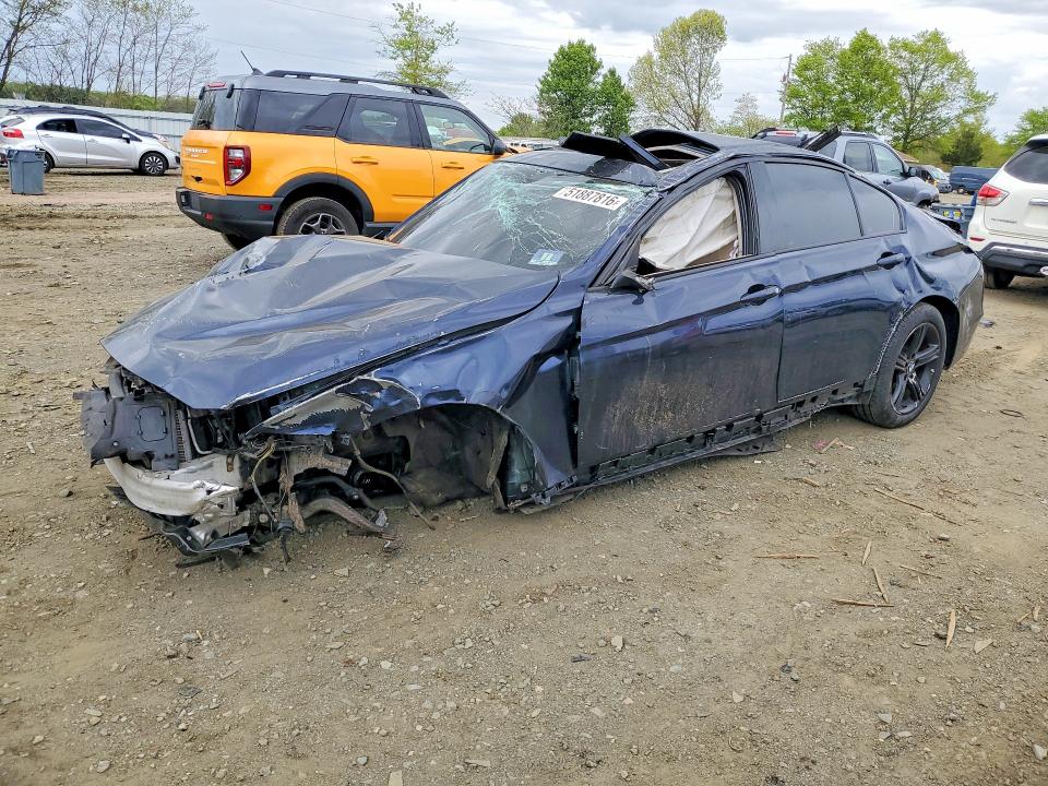2013 BMW 3er VIN WBA3B5C53DF595048 COPART salvage auction — ROLLOVER, Nj - Cert Of Title-Salvage, sold $400 on 2026-07-13 (photo 1)