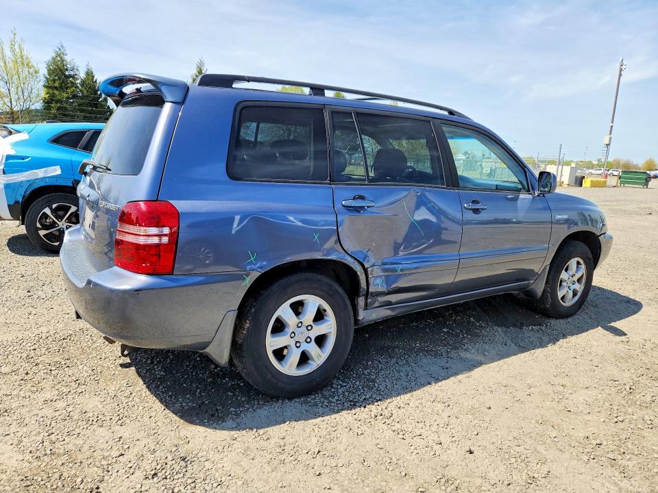 2003 Toyota Highlander VIN JTEHF21A330153122 COPART salvage auction — SIDE, CA - SALVAGE CERTIFICATE, sold $625 on 2026-07-07 (photo 3)