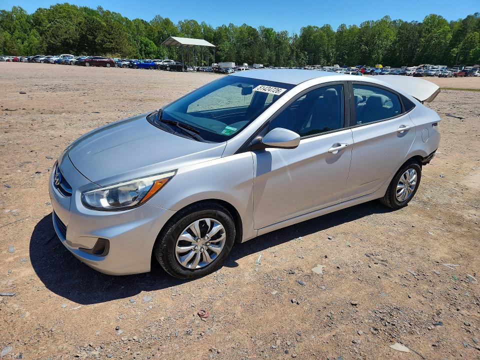 2016 Hyundai Accent VIN KMHCT4AE6GU089335 COPART salvage auction — REAR END, Va - Cert Of Title - Salvage, sold $1,000 on 2026-07-06 (photo 1)