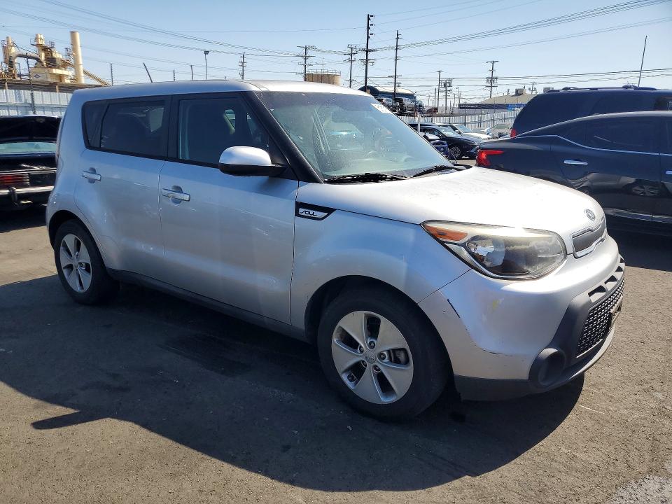 2015 Kia Soul VIN KNDJN2A28F7805293 COPART salvage auction — VANDALISM, Ca - Salvage Certificate, sold $900 on 2026-07-15 (photo 4)