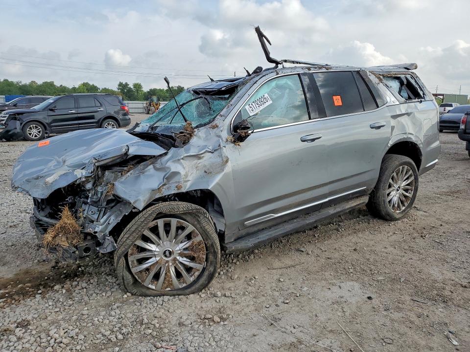 2024 Cadillac Escalade VIN 1GYS3BKL1RR417701 COPART salvage auction — ROLLOVER, Tx - Salvage Vehicle Title, sold $4,600 on 2026-07-13 (photo 1)