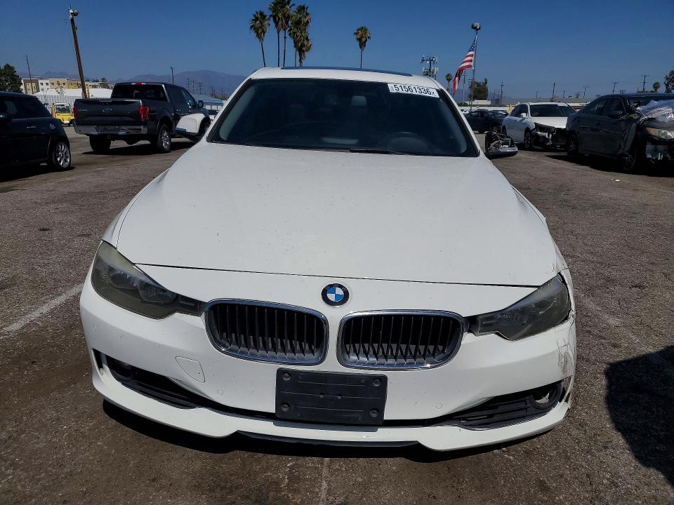2014 BMW 3er VIN WBA3C1C55EK111444 COPART salvage auction — FRONT END, Ca - Salvage Certificate, sold $1,450 on 2026-07-02 (photo 5)