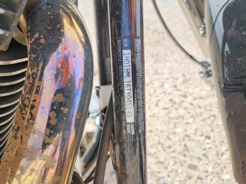 1996 Harley-davidson Flstf VIN 1HD1BML16TY045149 COPART salvage auction — SIDE, Nm - Cert Of Title-Salvage, sold $675 on 2026-07-02 (photo 8)
