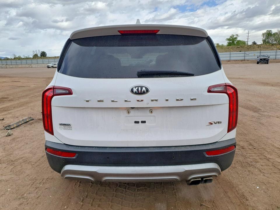 2021 Kia Telluride VIN 5XYP6DHC4MG122959 COPART salvage auction — HAIL, Co - Salvage Title, sold $275 on 2026-07-29 (photo 6)