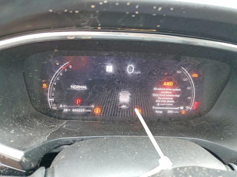 2024 Acura Mdx VIN 5J8YE1H41RL023656 COPART salvage auction — FRONT END, Il - Salvage Certificate, sold $9,100 on 2026-07-02 (photo 9)