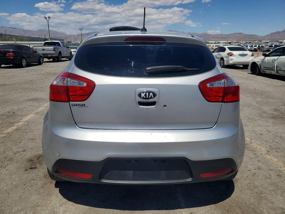 2013 Kia Rio VIN KNADM5A37D6295643 COPART salvage auction — REAR END, Nv - Salvage Title, sold $950 on 2026-07-07 (photo 6)