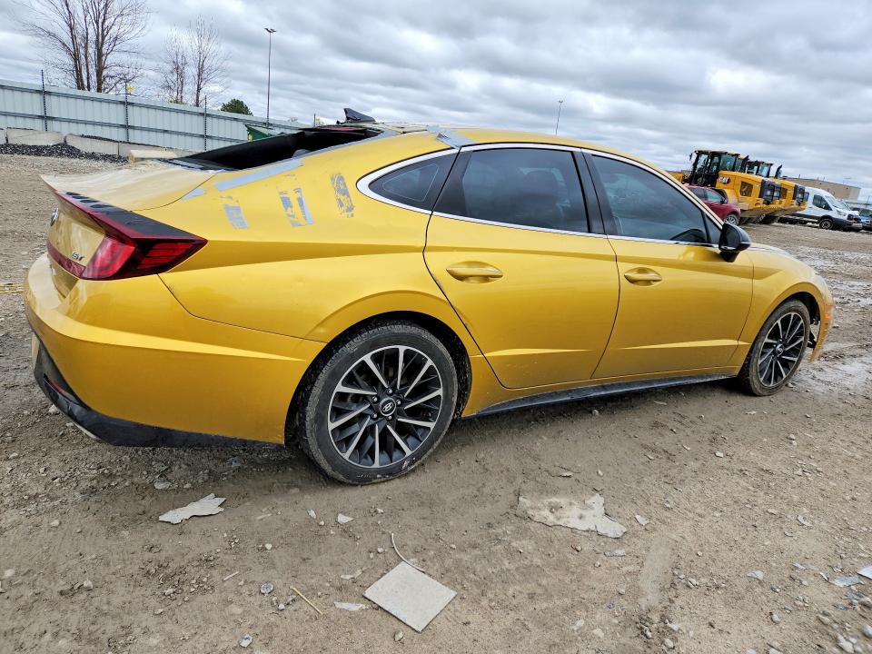 2020 Hyundai Sonata VIN 5NPEJ4J2XLH018796 COPART salvage auction — HAIL, Sd - Cert Of Title-Salvage, sold $3,850 on 2026-07-06 (photo 3)