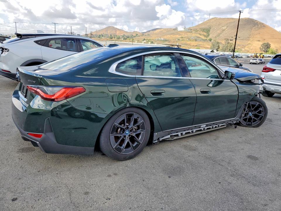 2024 BMW I4 VIN WBY73AW07RFT33632 COPART salvage auction — SIDE, Ca - Dis/Dlr/Exp Only Clean Title, sold $5,900 on 2026-07-23 (photo 3)