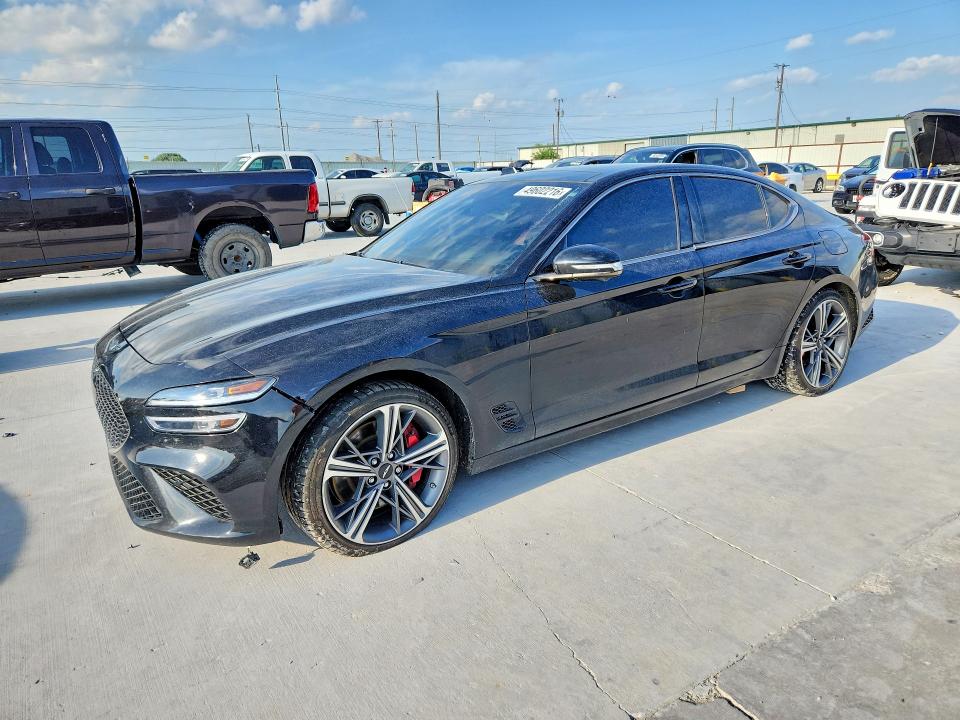 2024 Genesis G70 VIN KMTG54SE7RU141882 COPART salvage auction — UNDERCARRIAGE, Tx - Certificate Of Title, sold $5,900 on 2026-07-31 (photo 1)