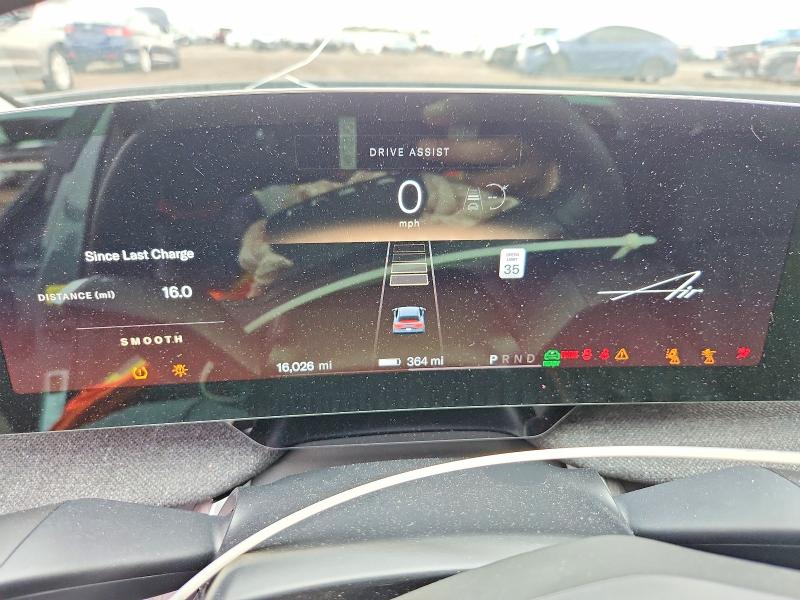 2025 Lucid Air VIN 50EA1TEA6SA002087 COPART salvage auction — FRONT END, Il - Salvage Certificate, sold $13,700 on 2026-07-16 (photo 9)
