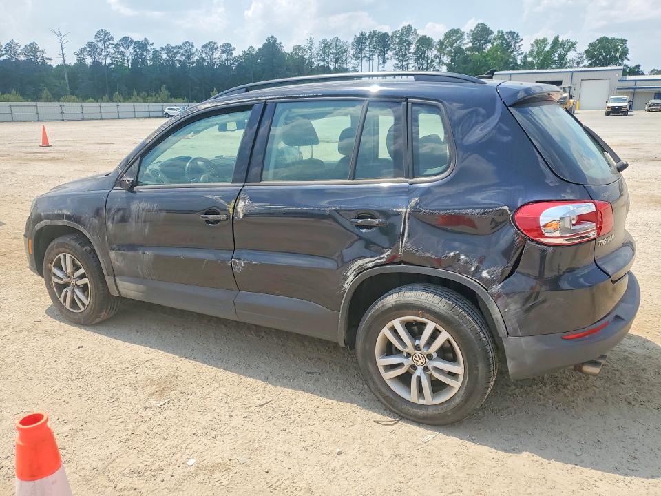 2017 Volkswagen Tiguan VIN WVGAV7AX0HK001591 COPART salvage auction — ROLLOVER, Sc - Cert Of Title-Salvage, sold $1,300 on 2026-07-20 (photo 2)